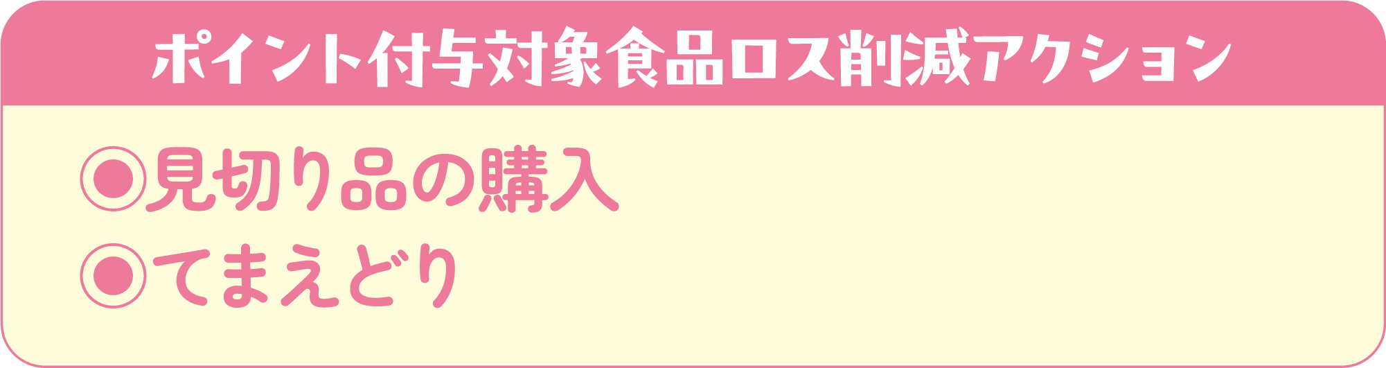 ポイント付与対象食品ロス削減アクション