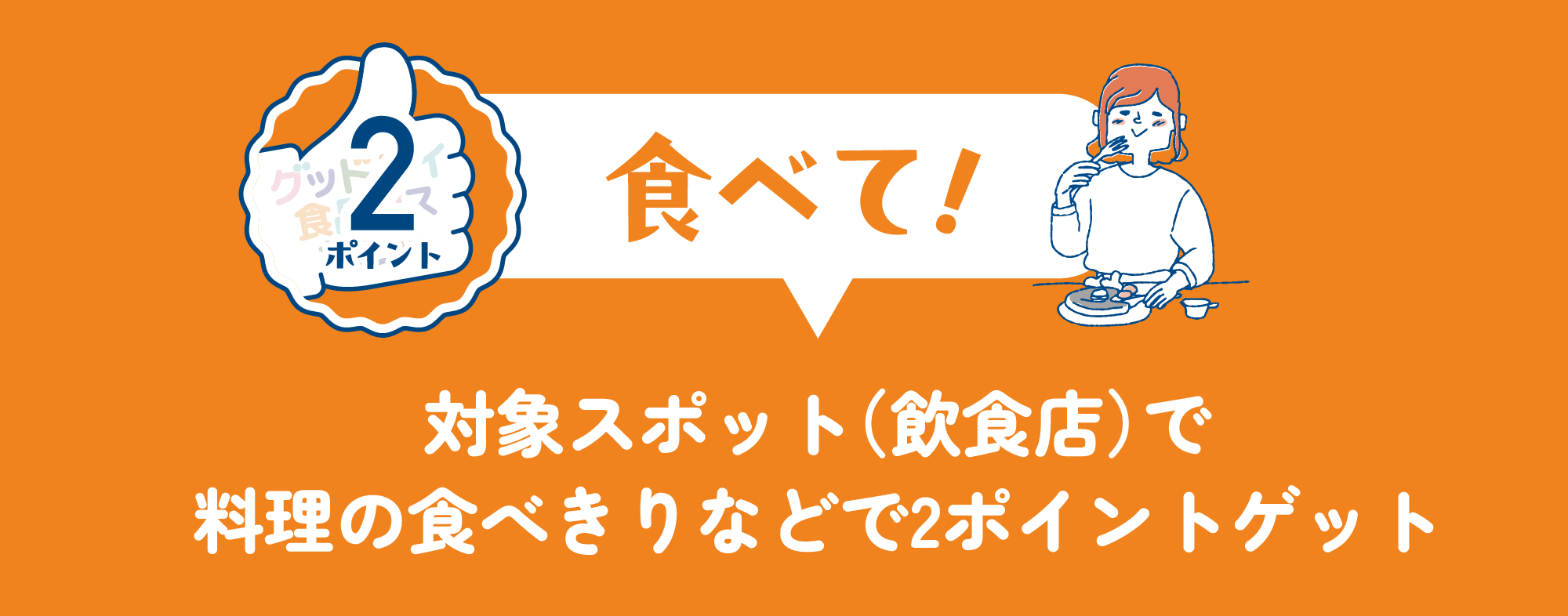 買って！対象スポット（小売店）で見切り品の購入、てまえどりの実践など1ポイントゲット